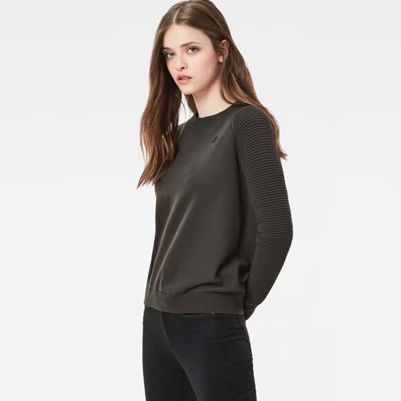 NWT G-STAR Suzaki Knit Crew Neck Pullover Sweater Chunky Red Top Sweatshirt M - Picture 3 of 14